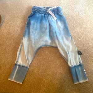 Nununu dropped hem acid washed denim